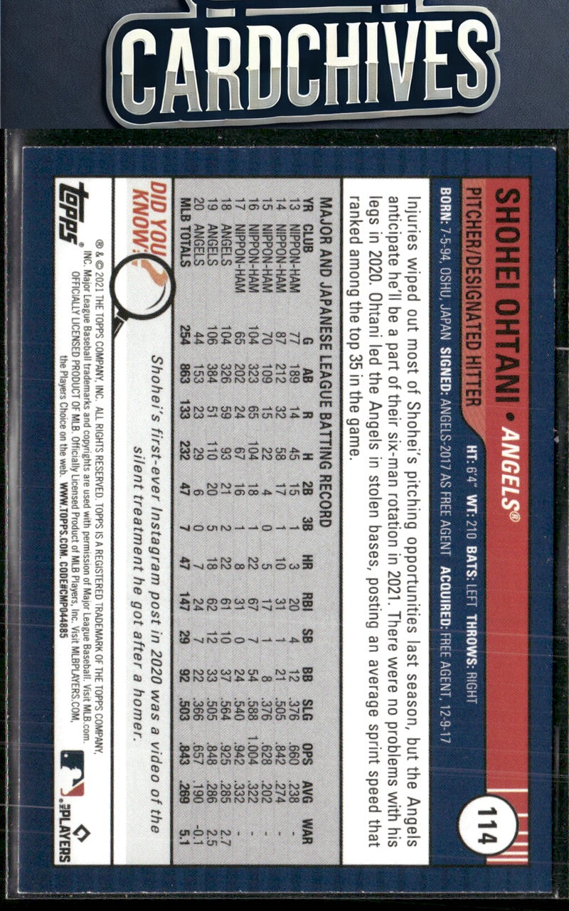 Shohei Ohtani 2021 Topps Big League #114