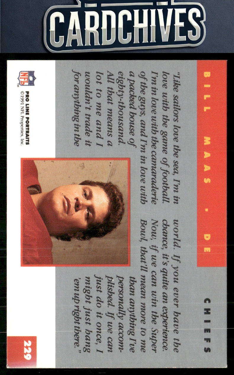 Bill Maas 1991 Pro Line Portraits #229
