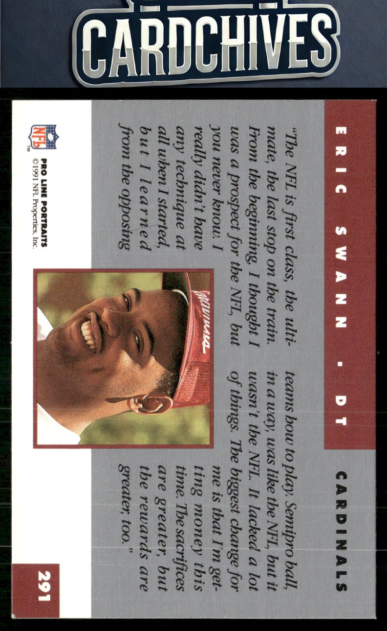 Eric Swann 1991 Pro Line Portraits #291 Rookie RC