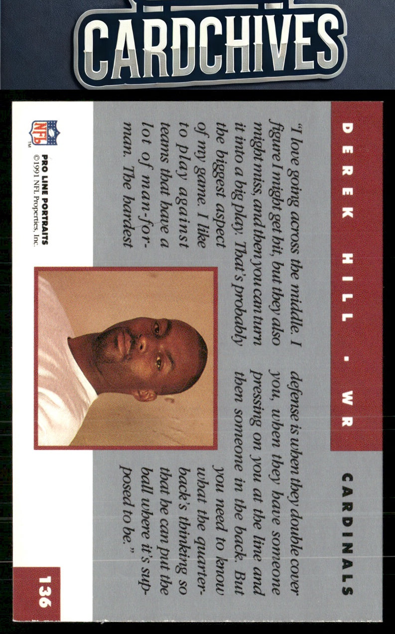 Derek Hill 1991 Pro Line Portraits #136