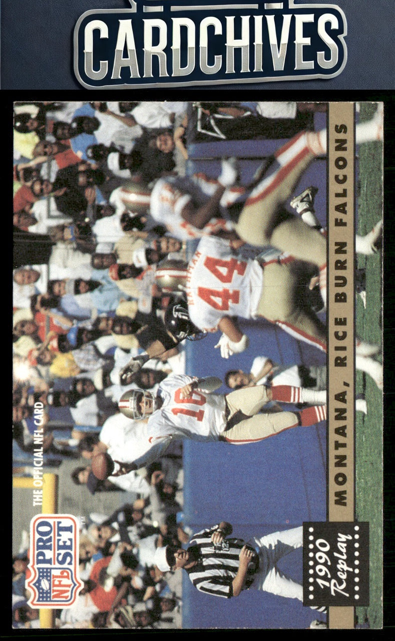 Montana, Rice Burn Falcons 1991 Pro Set #329