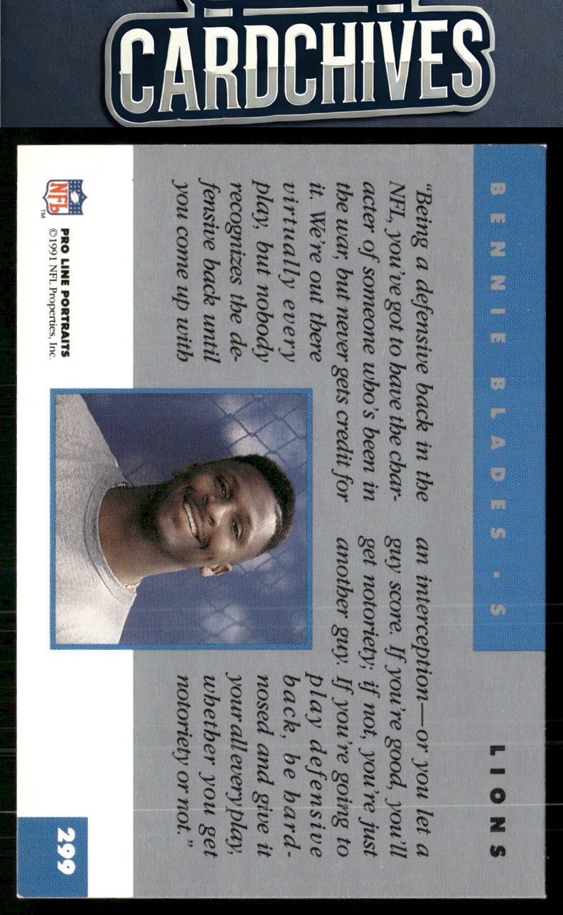 Bennie Blades 1991 Pro Line Portraits #299