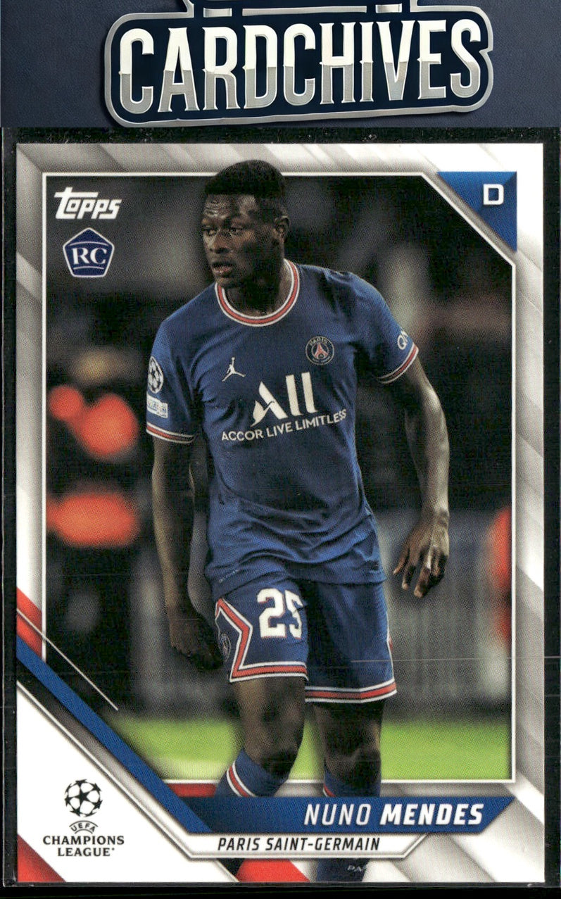 Nuno Mendes 2021-22 Topps UEFA Champions League #126 Rookie RC