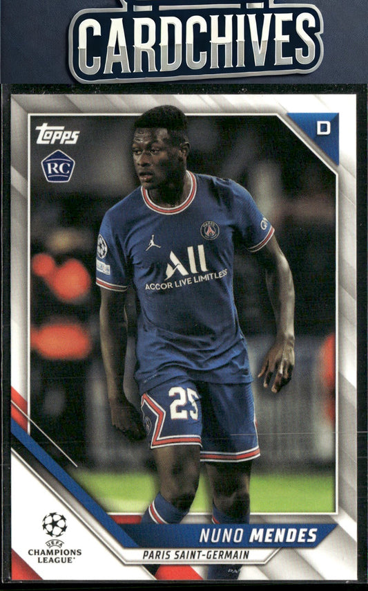 Nuno Mendes 2021-22 Topps UEFA Champions League #126 Rookie RC