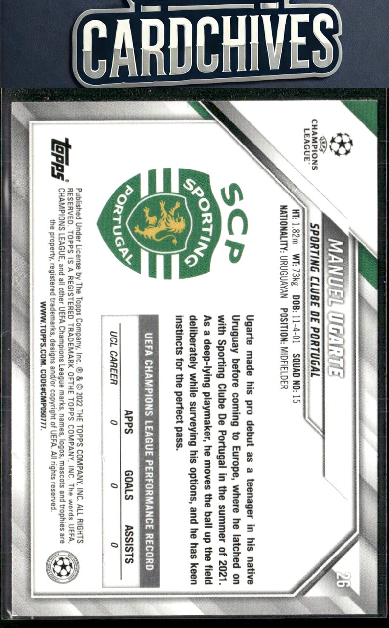 Manuel Ugarte 2021-22 Topps UEFA Champions League #26 Rookie