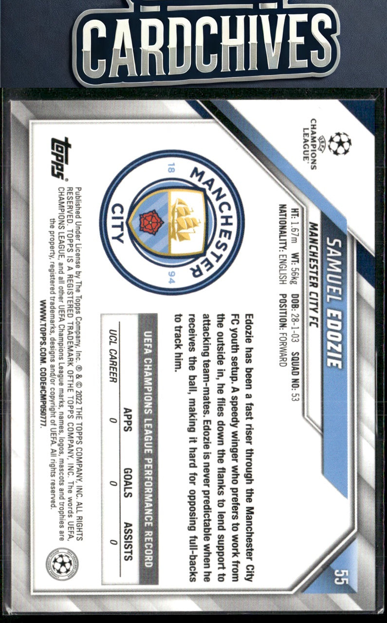Samuel Edozie 2021-22 Topps UEFA Champions League #55 Rookie