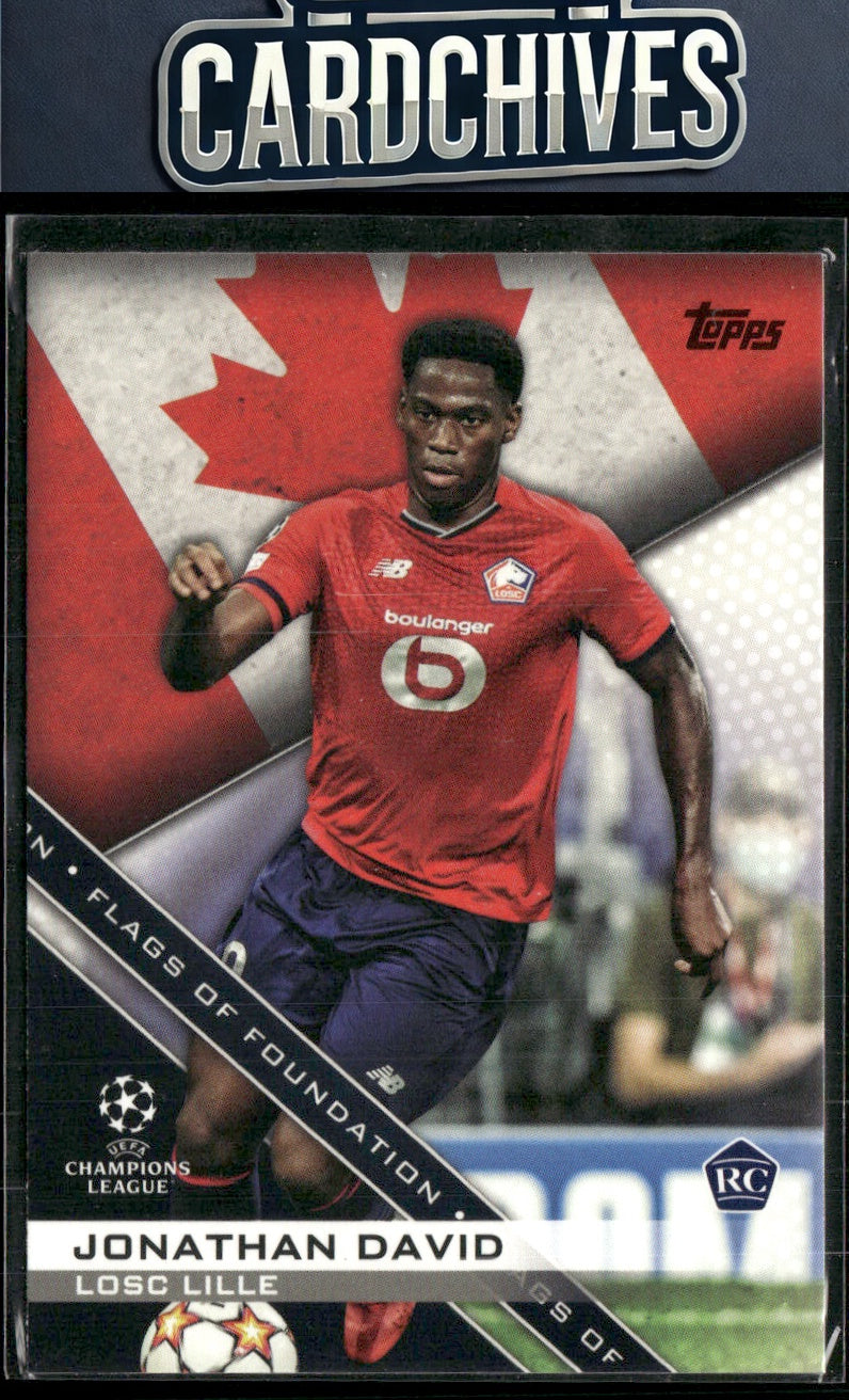 Jonathan David 2021-22 Topps UEFA Champions League #FF-13 Flags of Foundation