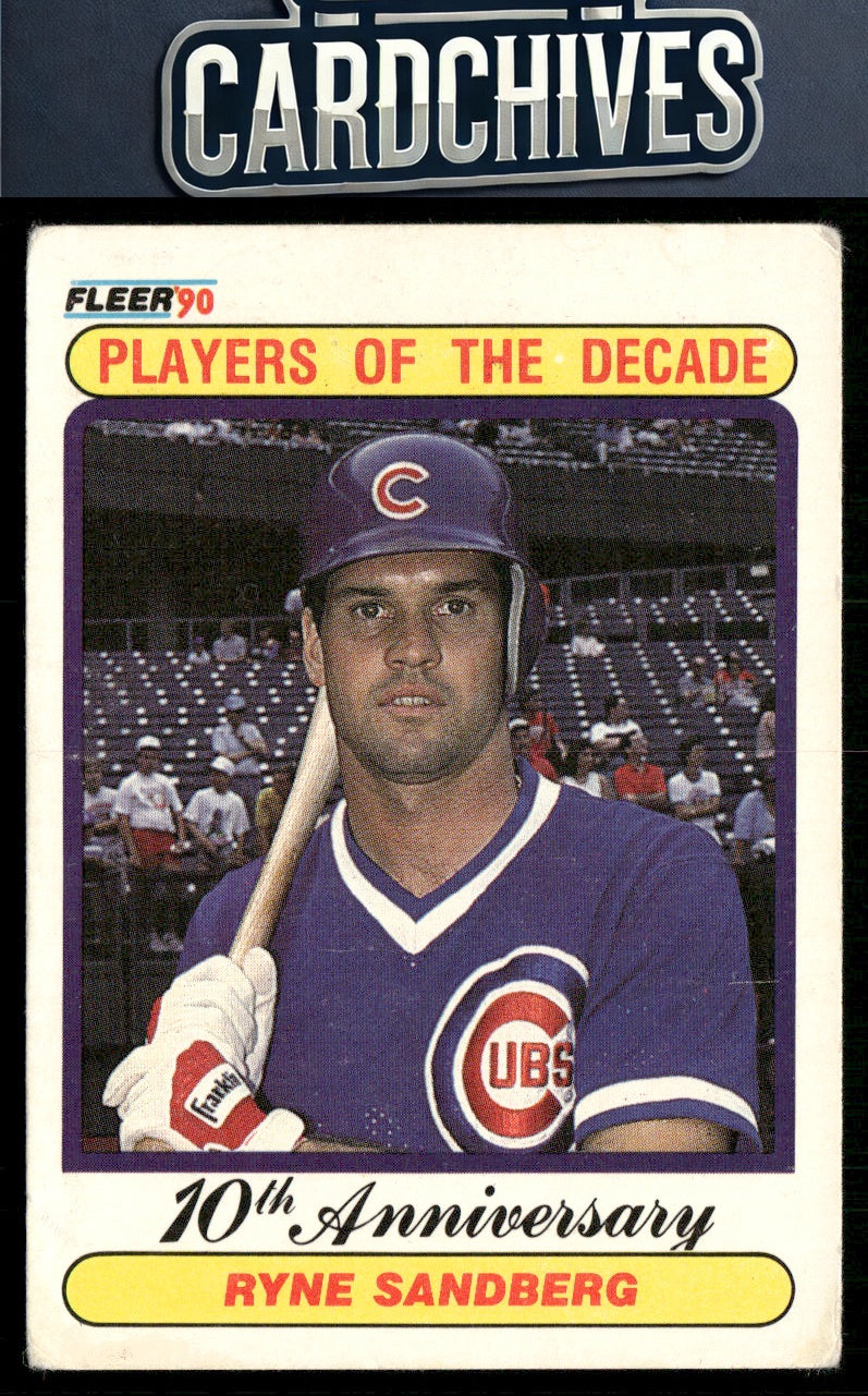 Ryne Sandberg 1990 Fleer #625