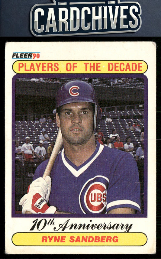 Ryne Sandberg 1990 Fleer #625