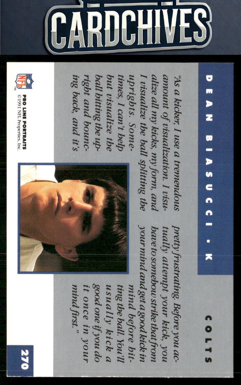 Dean Biasucci 1991 Pro Line Portraits #270