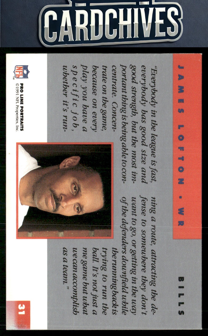 James Lofton 1991 Pro Line Portraits #31