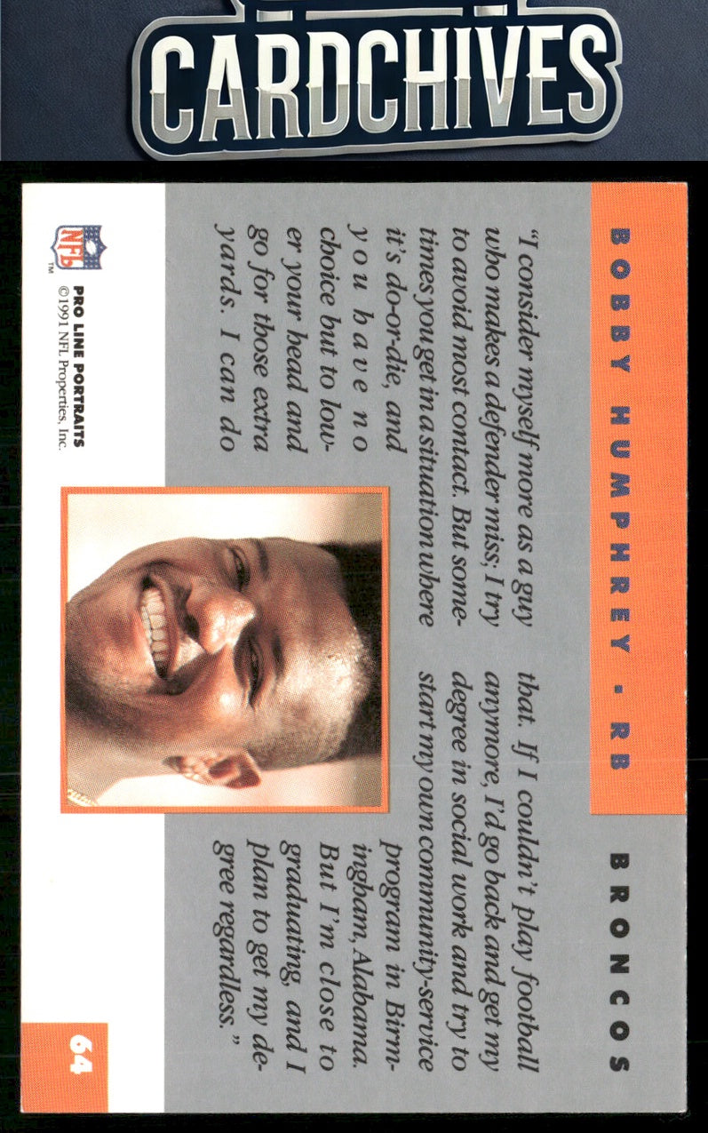 Bobby Humphrey 1991 Pro Line Portraits #64