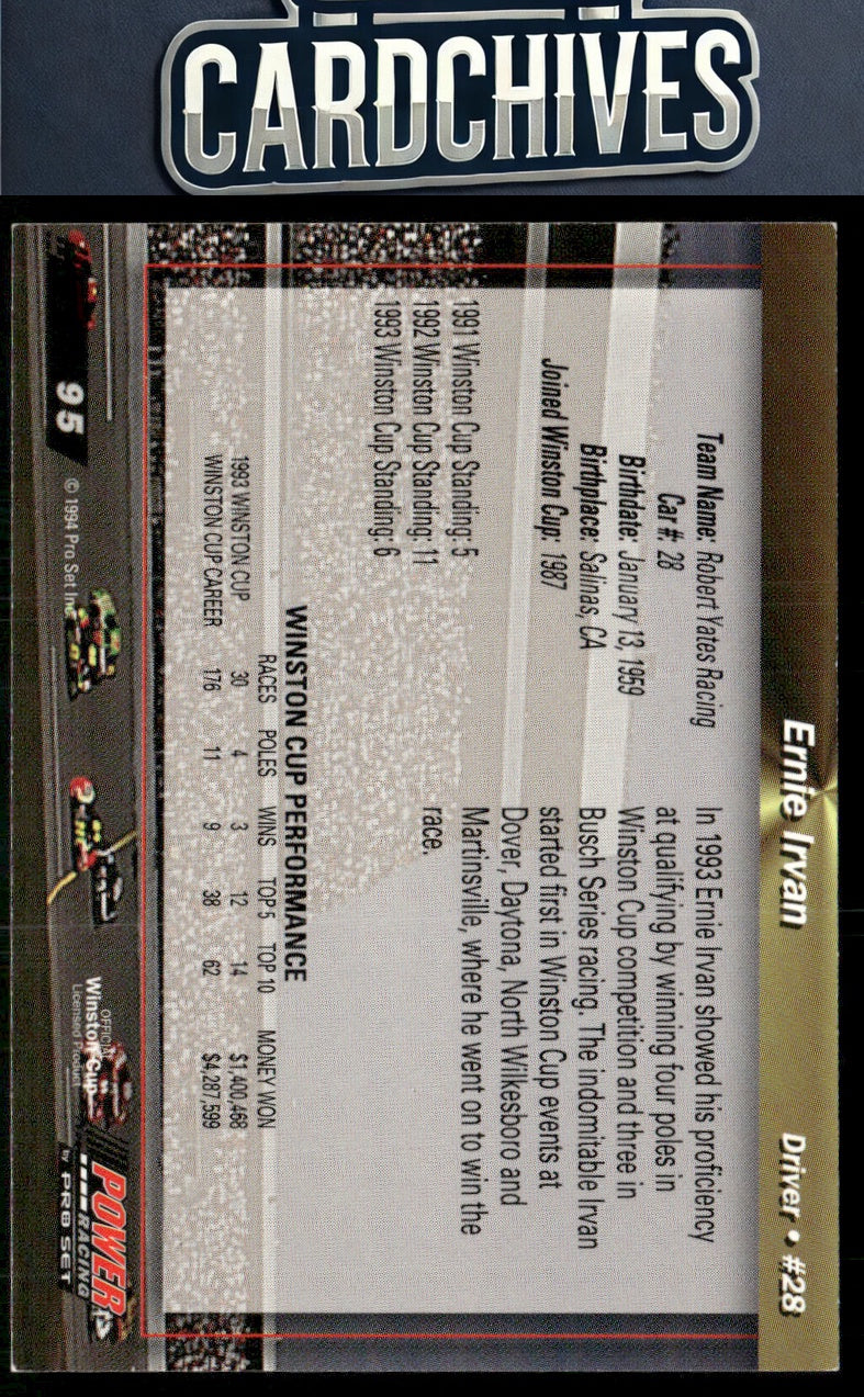 Ernie Irvan 1994 Power #95