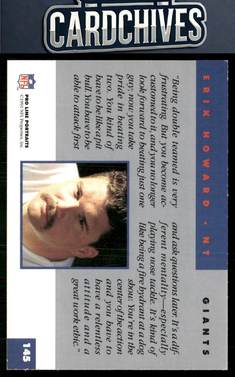 Erik Howard 1991 Pro Line Portraits #145