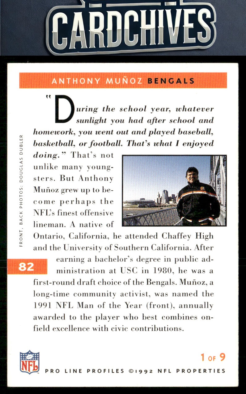 Anthony Munoz 1992 Pro Line Profiles #82