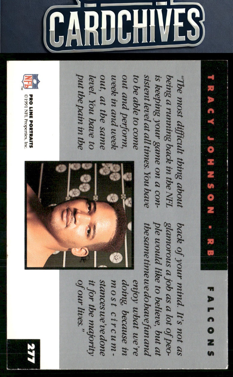 Tracy Johnson 1991 Pro Line Portraits #277 Rookie RC
