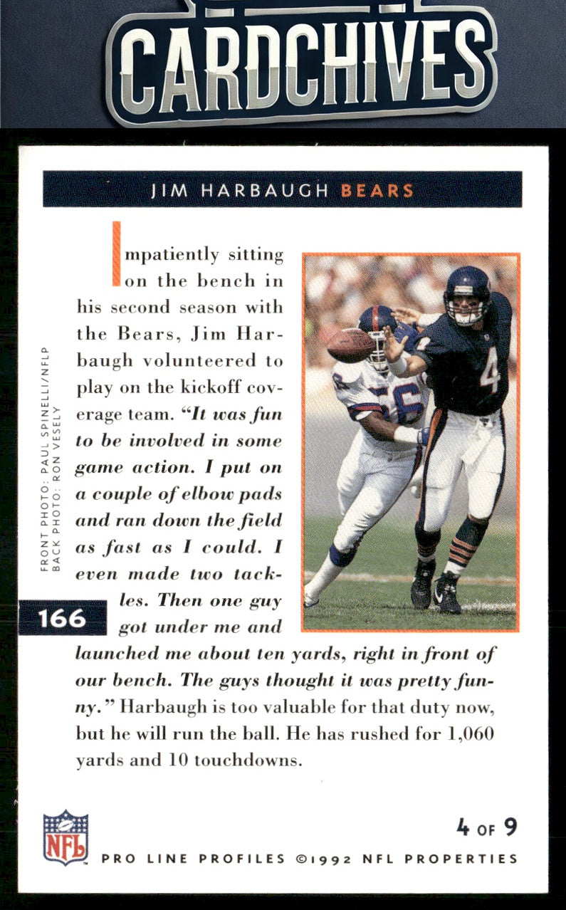 Jim Harbaugh 1992 Pro Line Profiles #166