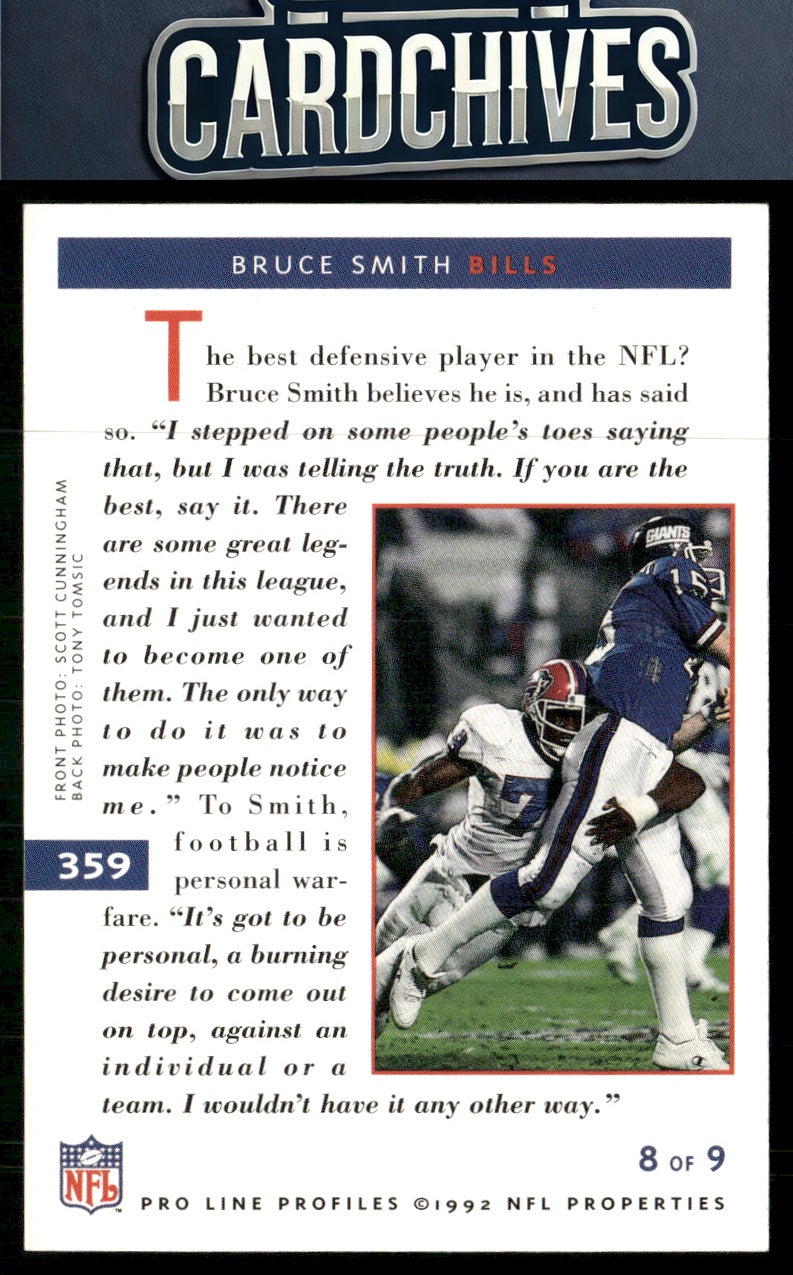 Bruce Smith 1992 Pro Line Profiles #359