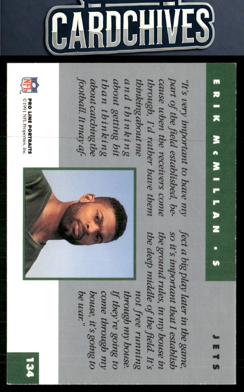 Erik McMillan 1991 Pro Line Portraits #134