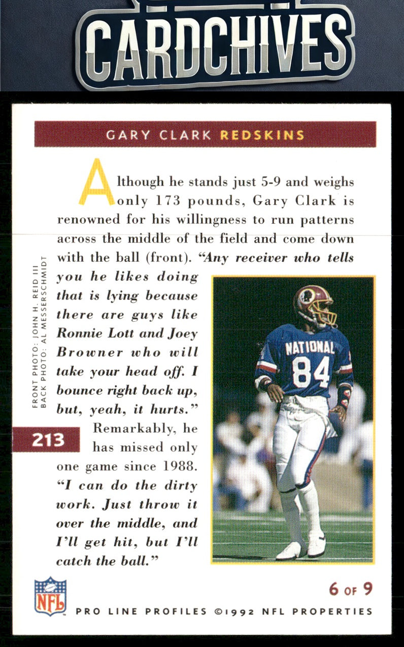 Gary Clark 1992 Pro Line Profiles #213