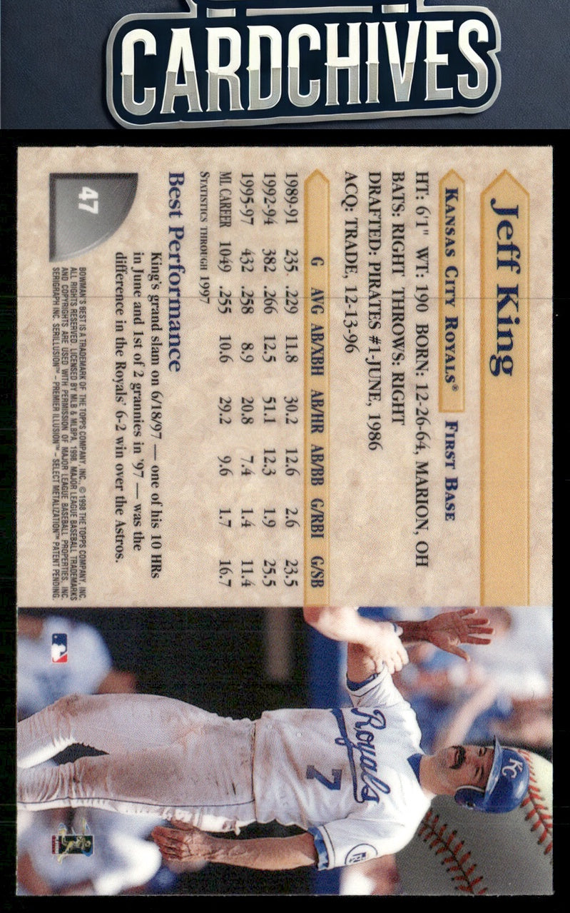 Jeff King 1998 Bowman's Best #47