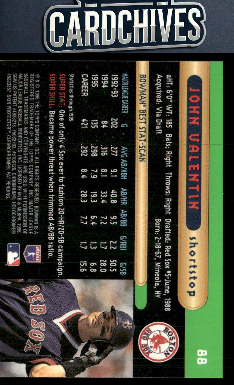 John Valentin 1996 Bowman's Best #88