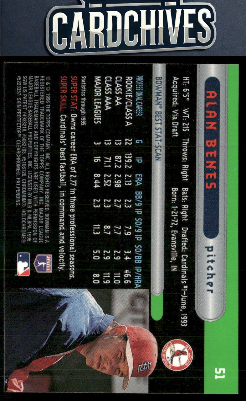 Alan Benes 1996 Bowman's Best #51