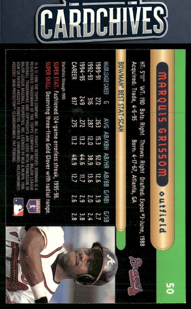Marquis Grissom 1996 Bowman's Best #50