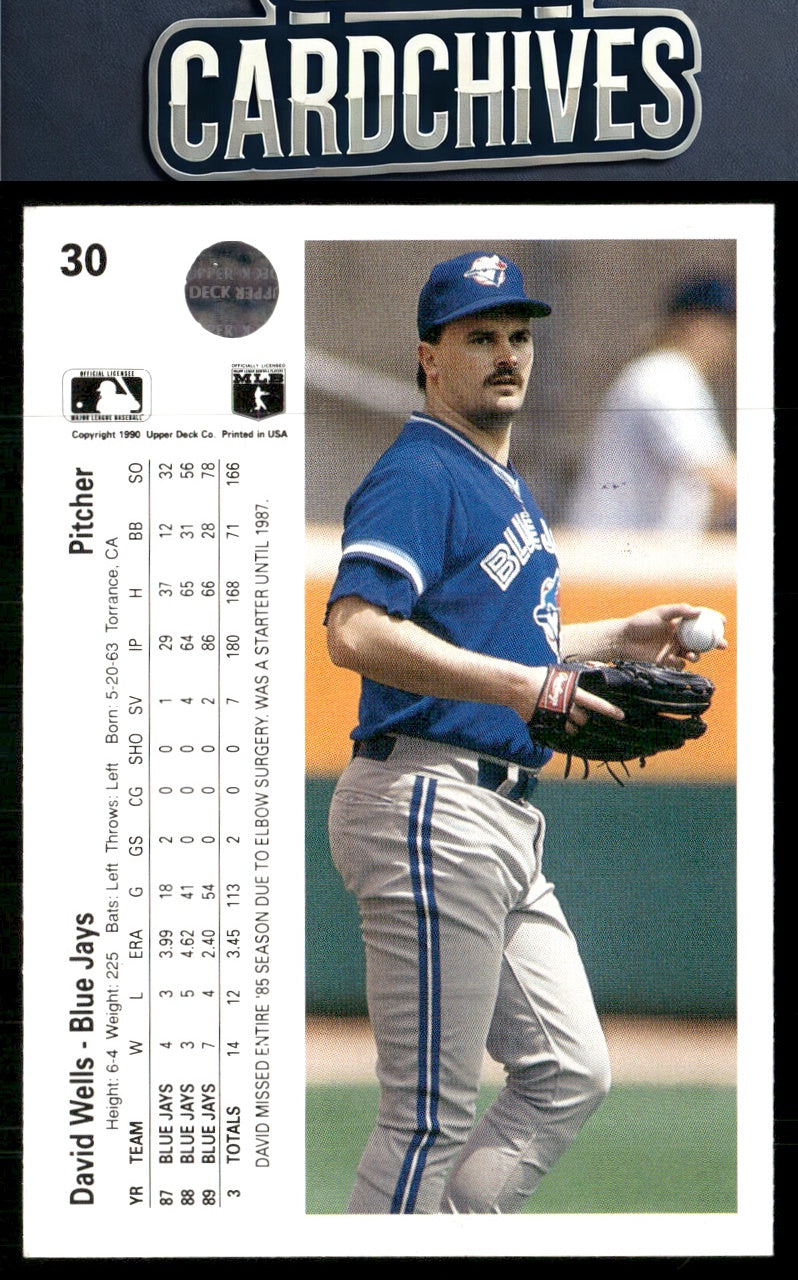 David Wells 1990 Upper Deck #30
