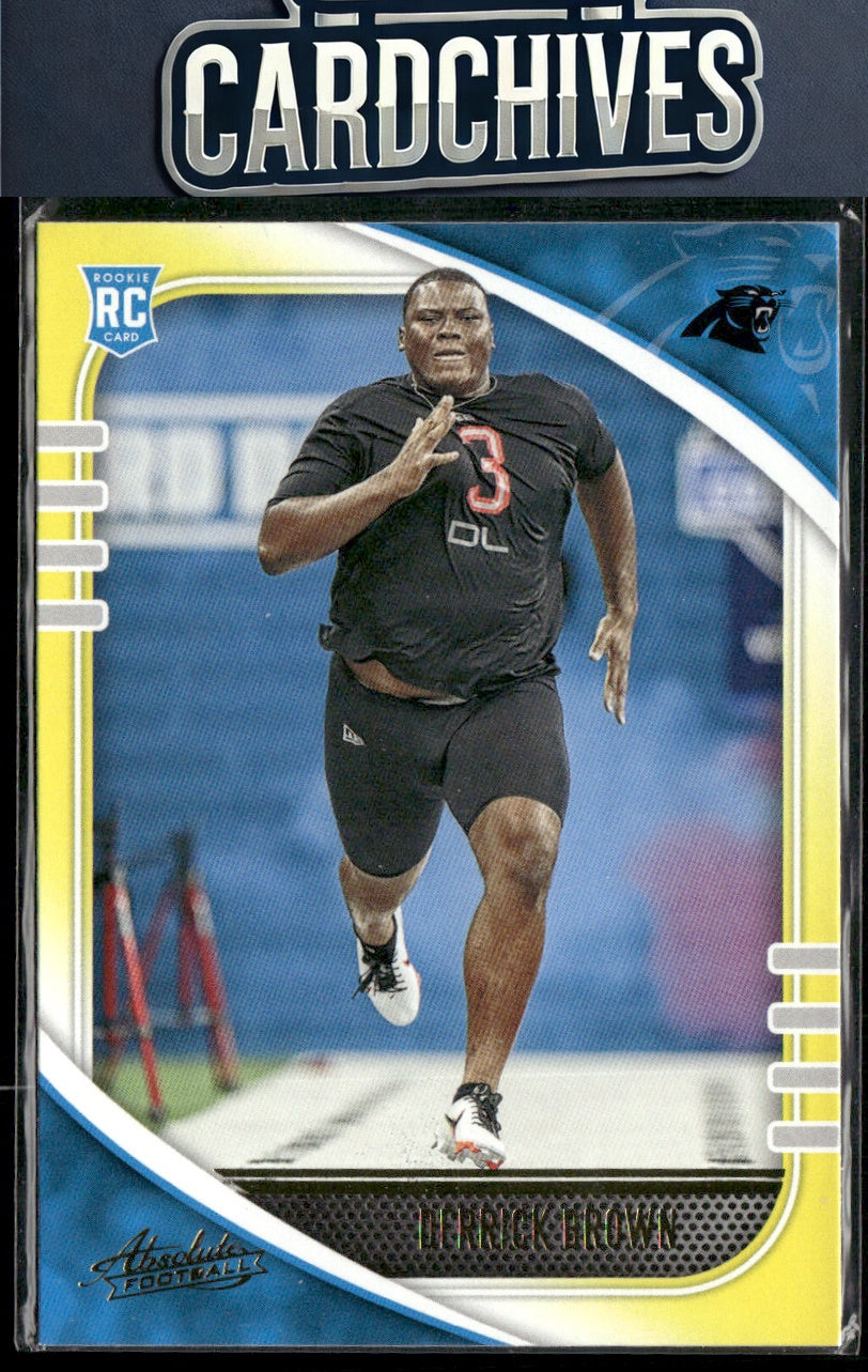 Derrick Brown 2020 Panini Absolute #130 Yellow Rookie RC