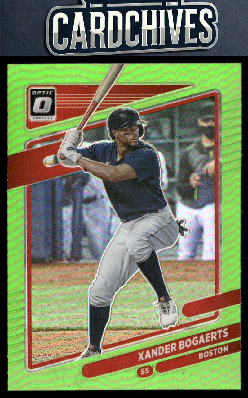 Xander Bogaerts 2021 Donruss Optic #146 Lime Green
