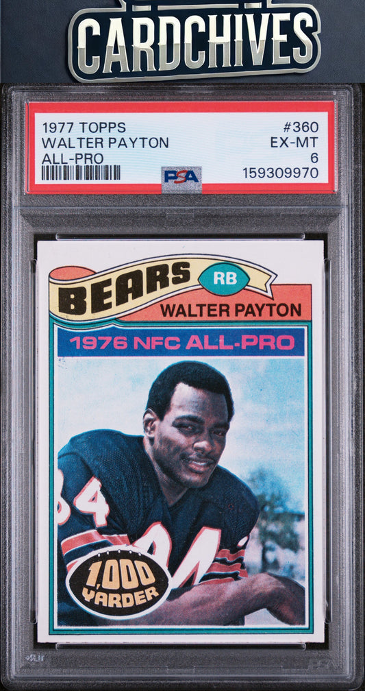 Walter Payton 1977 Topps #360 PSA 6 EX-MT