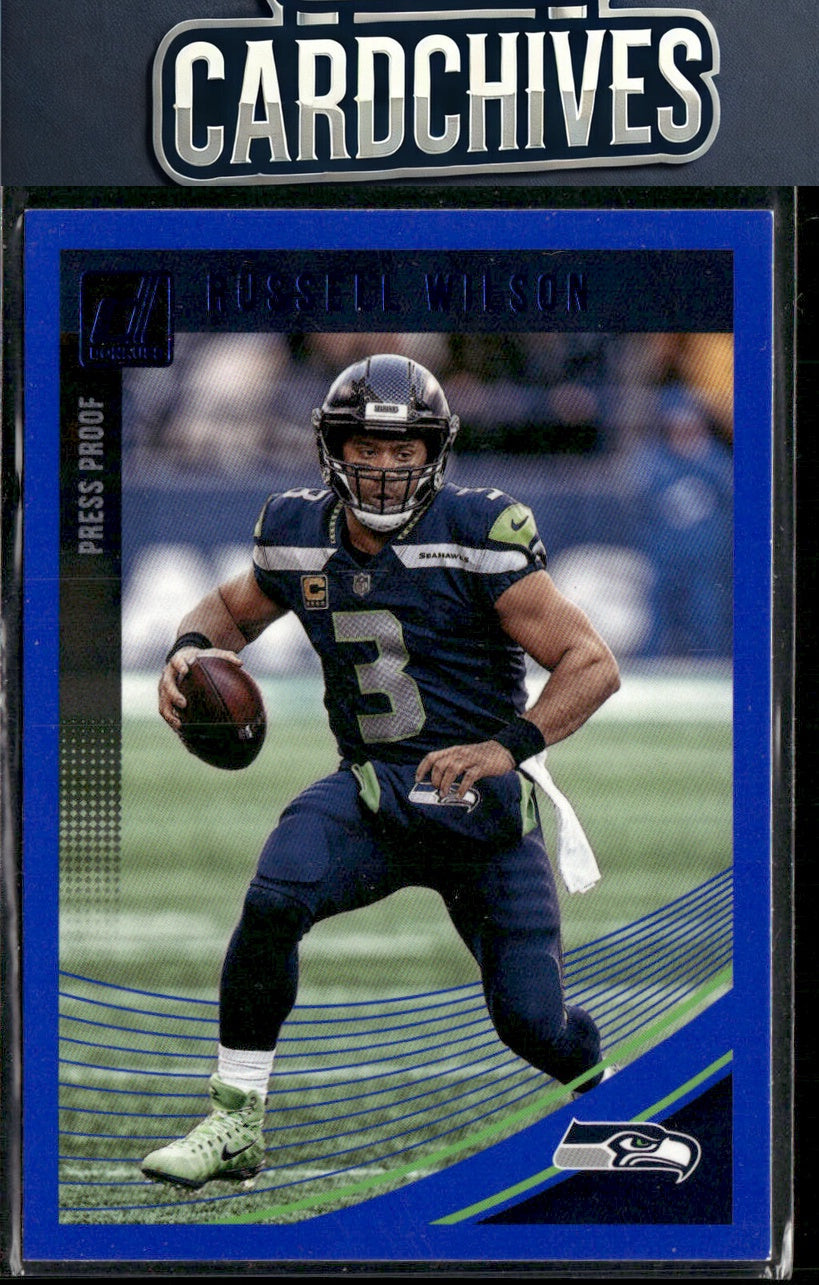 Russell Wilson 2018 Donruss #257 Press Proof Blue