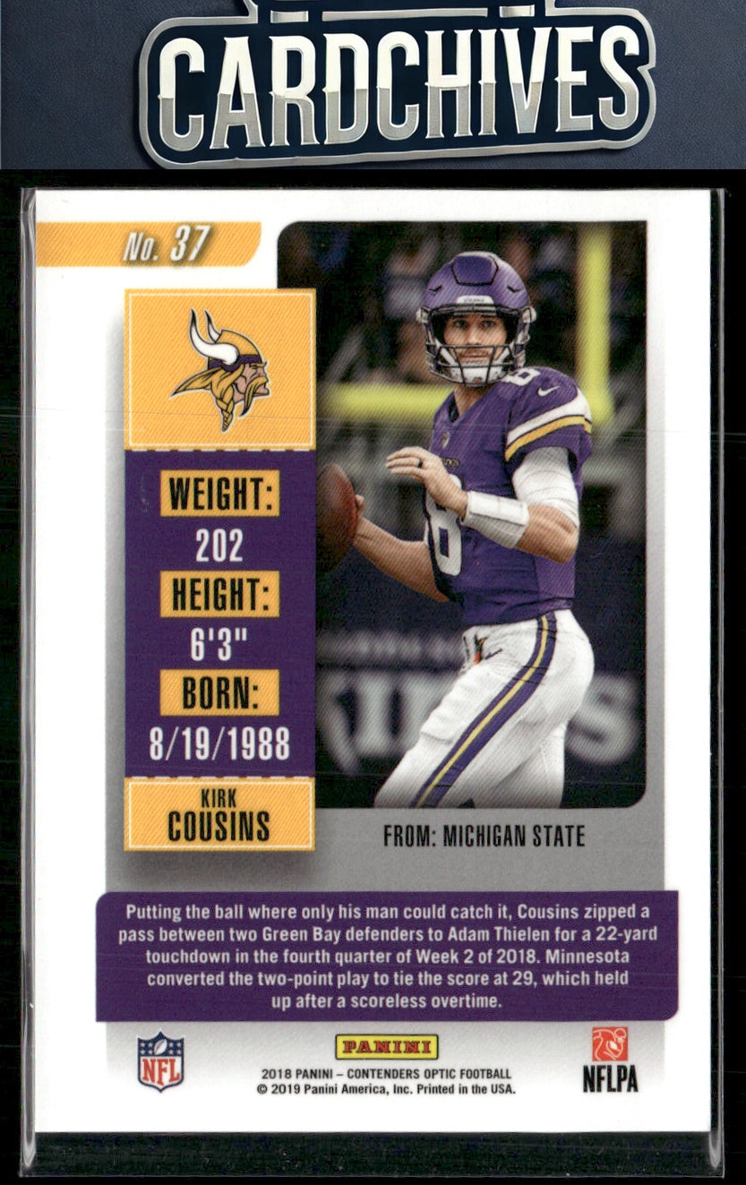 Kirk Cousins 2018 Panini Contenders Optic #37