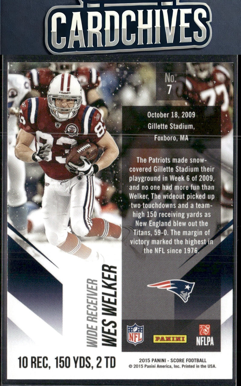 Wes Welker 2015 Score #7 The Great Outdoors Night Camo