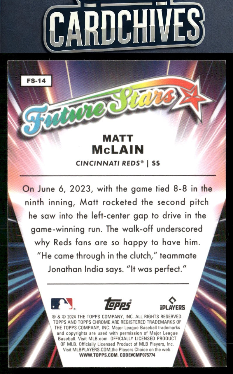 Matt McLain 2024 Topps Chrome #FS-14 Future Stars
