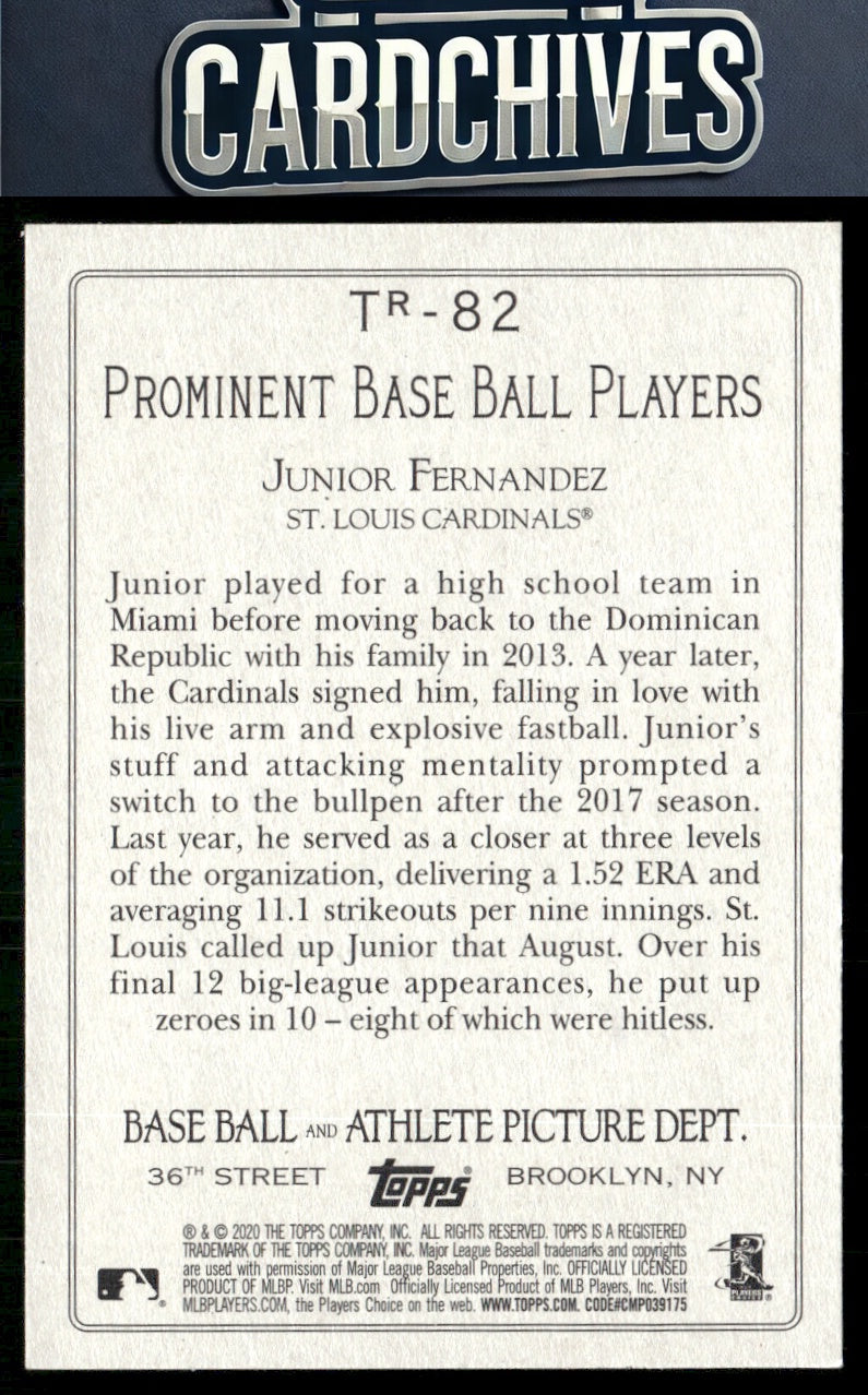 Junior Fernandez 2020 Topps #TR-82 Turkey Red 2020 (Series 2)