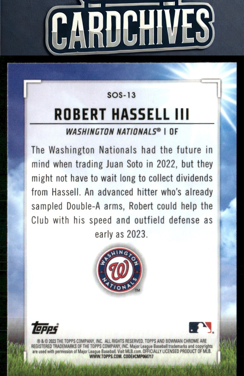 Robert Hassell III 2023 Bowman #SOS-13 Sights on September