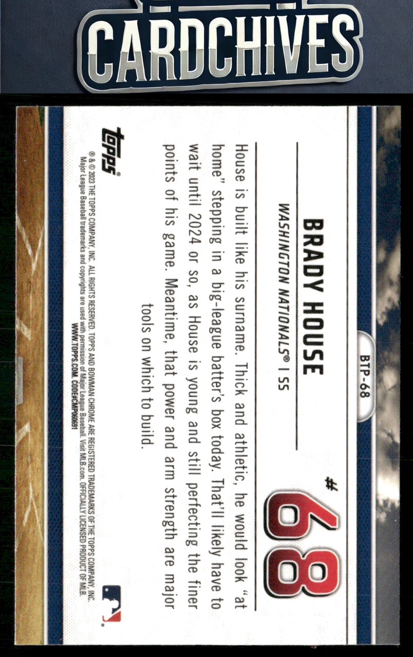Brady House 2023 Bowman #BTP-68 Bowman Scouts Top 100