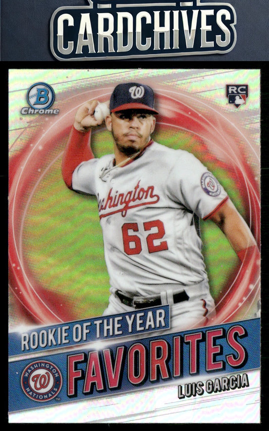Luis Garcia 2021 Bowman #RRY-LG Chrome Rookie of the Year Favorites