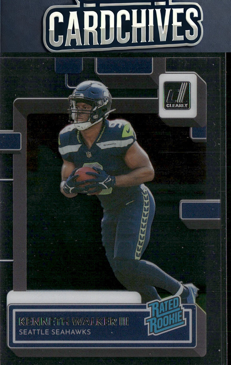 Kenneth Walker III 2022 Clearly Donruss #68 RC RC