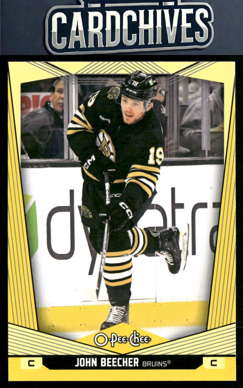 John Beecher 2024-25 O-Pee-Chee #62 Yellow Border