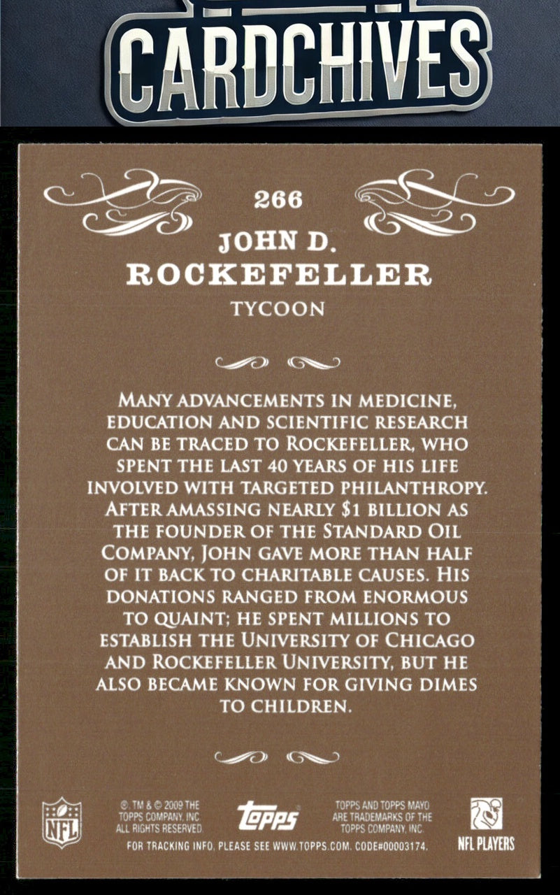 John D. Rockefeller 2009 Topps Mayo #266