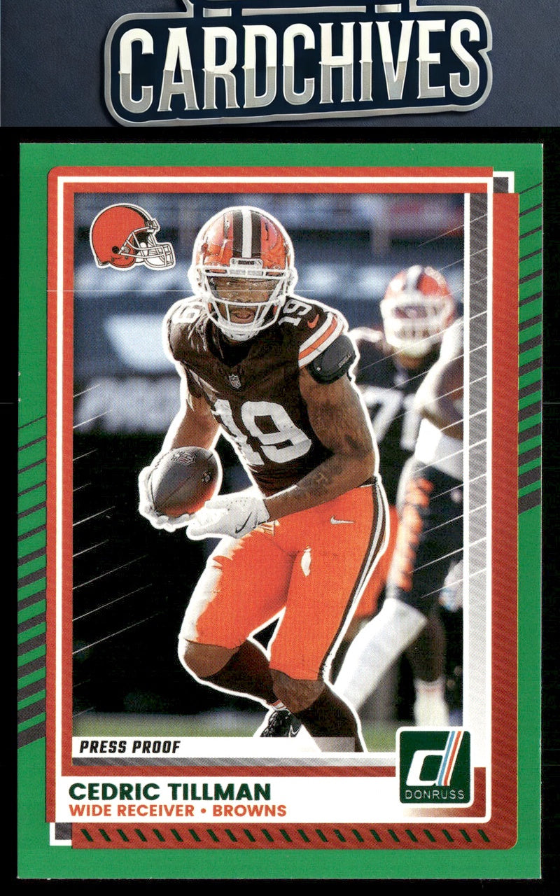Cedric Tillman 2025 Donruss #78 Press Proofs Green