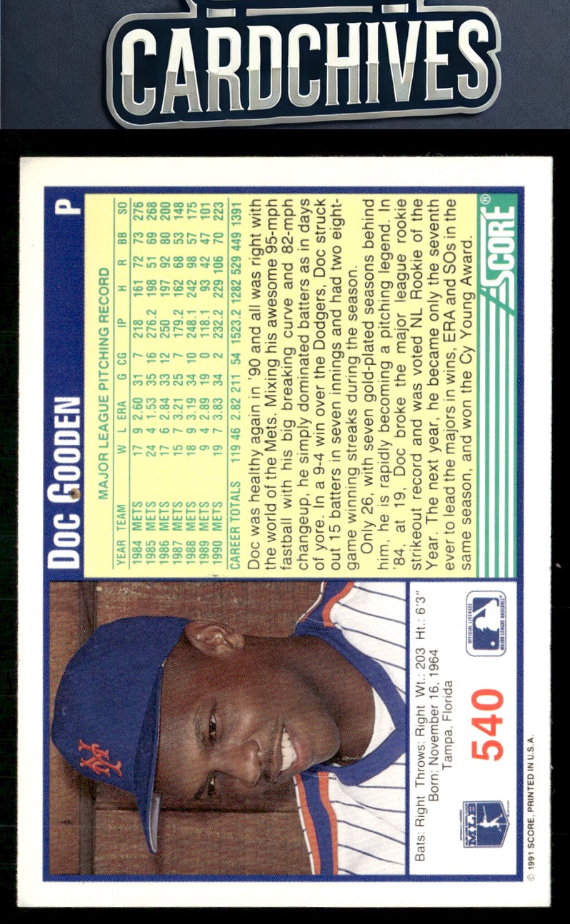 Doc Gooden 1991 Score #540