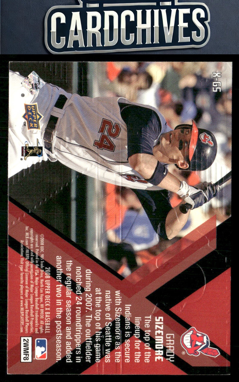 Grady Sizemore 2008 Upper Deck X #X-GS Xponential