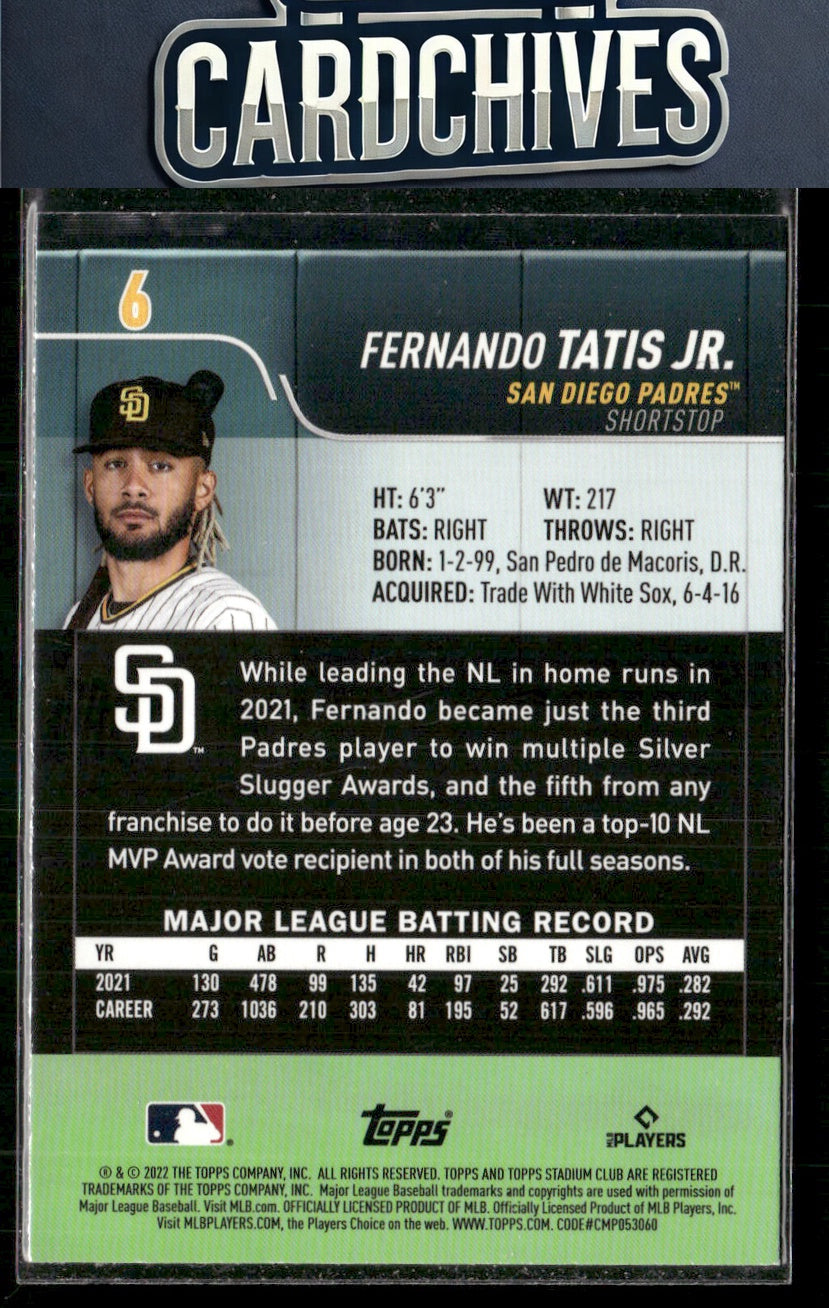 Fernando Tatis Jr. 2022 Stadium Club #6