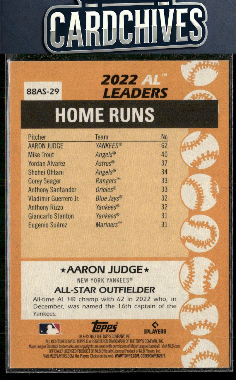 Aaron Judge 2023 Topps #88AS-29 1988 Topps Baseball 35th Anniversary All-Stars