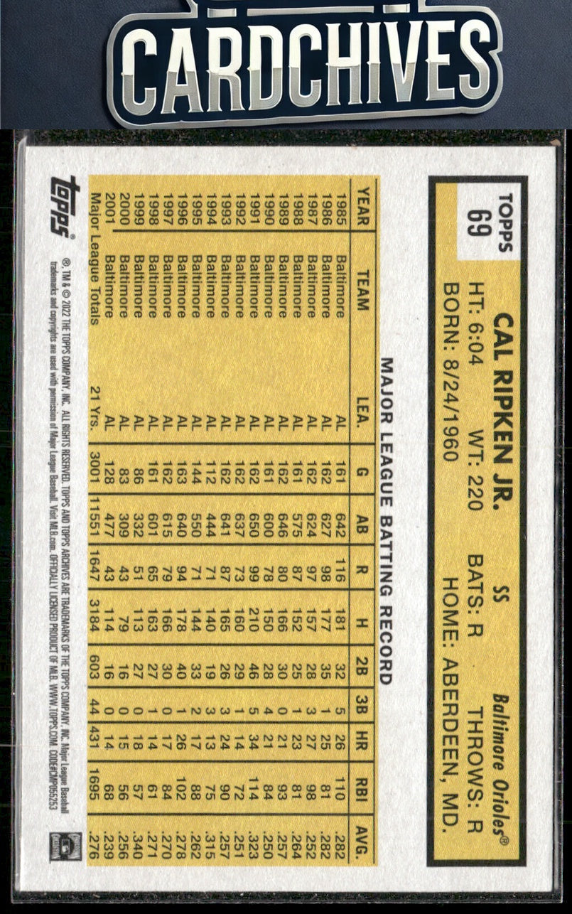 Cal Ripken Jr. 2022 Topps Archives #69