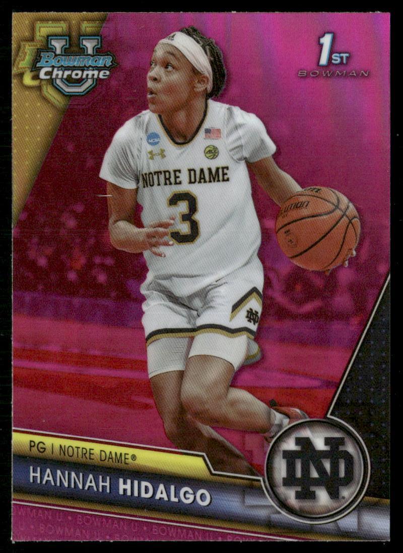 Hannah Hidalgo 2023-24 Bowman University Chrome #26 Pink Refractor